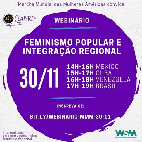 WEBNÁRIO: Feminismo popular e integração regional