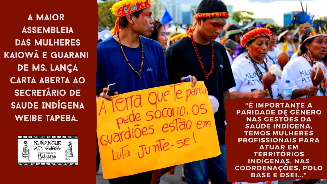 A Kuñangue Aty Guasu, a maior assembleia das mulheres Kaiowá e Guarani do estado de Mato Grosso do Sul lança carta aberta à Ministra da Saúde Nísia Trindade, ao secretário geral da SESAI Weibe Tapeba e ao DSEI/MS