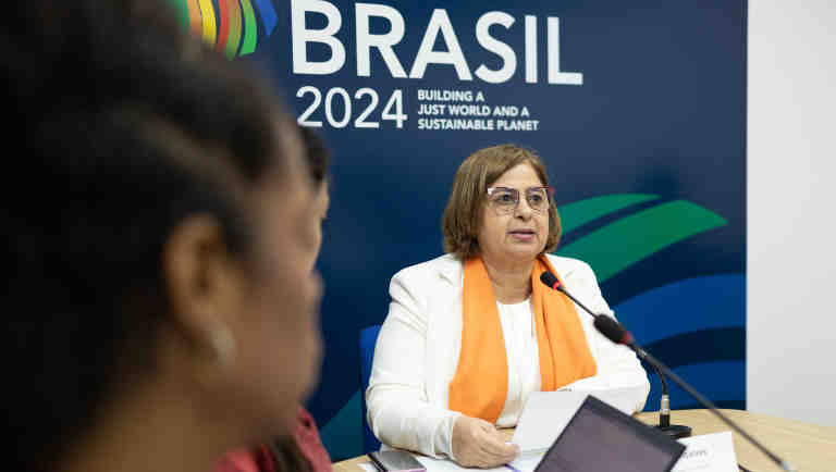 “Devemos enfrentar a raiz do problema, que é a misoginia”, destacou a ministra de Mulheres na estreia do GT de Empoderamento de Mulheres no G20