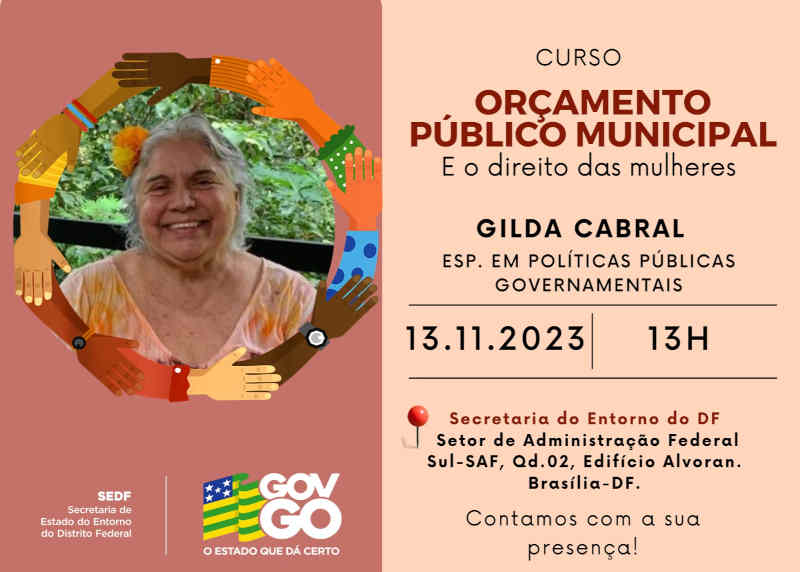 Curso para mulheres do Entorno do Distrito Federal com Gilda Cabral